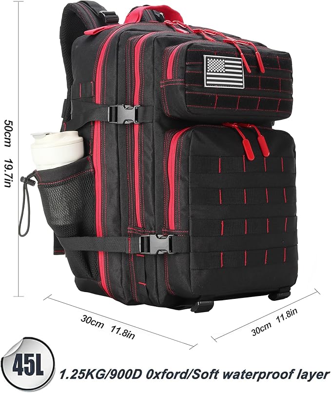 45L Military Tactical Backpacks 3 Days Assault Pack Bag Fitness Rucksack Bug Out Bag Hiking Treeking