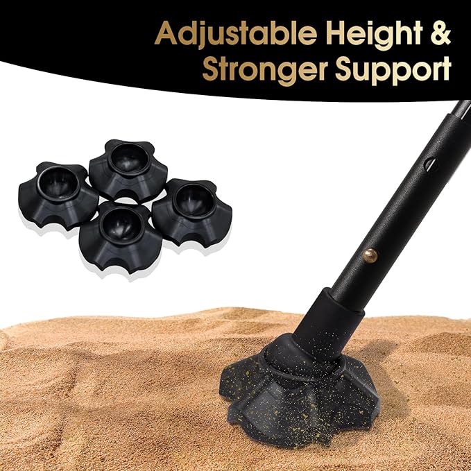 MOON LENCE High Back Folding Camping Chairs, Adjustable Height Beach Chair with Anti-Sinking Feet & Widened Seat (Green)