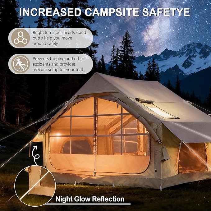 Inflatable Tents for Camping,Easy Blow Up Tent with Hand Pump,4 Seasons Waterproof Air Inflatable Camping Tent House for Family Weekend Camping