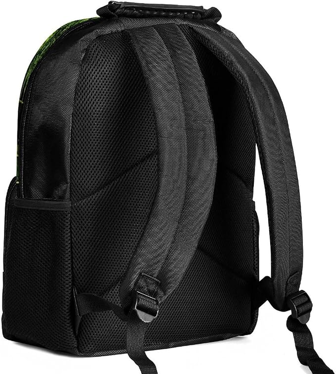 Rucksacks Lightweight Multipurpose Anti-Theft Beauty Green Marijuanaweed Leaf Woman Shoulder Bag Big Capacity Traveling Camping Backpack With Side Pockets
