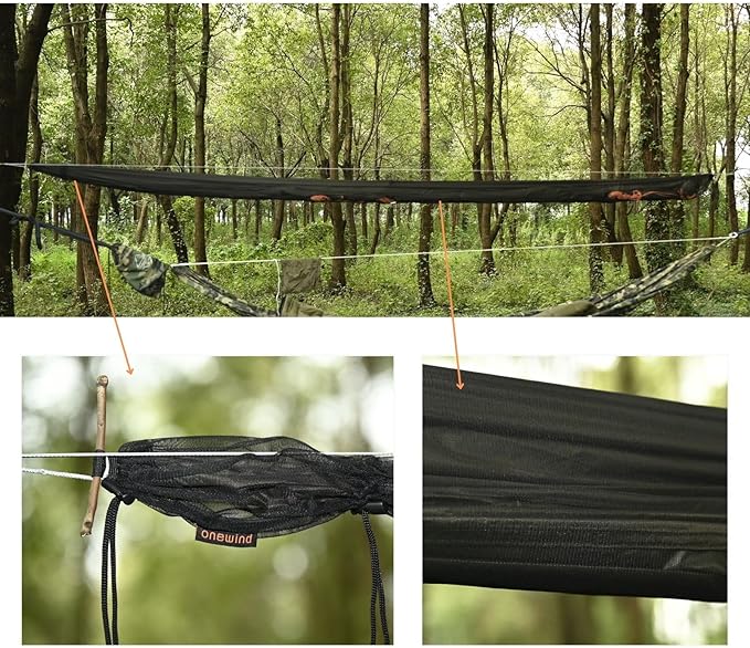 Onewind Premium Hammock Tarp Sleeve 12ft Camping Tent Rain Fly Snakeskin for Tarp Easy Storage and Display, Hiking and Backpacking, Lightweight and Durable Water Resistant, OD Green