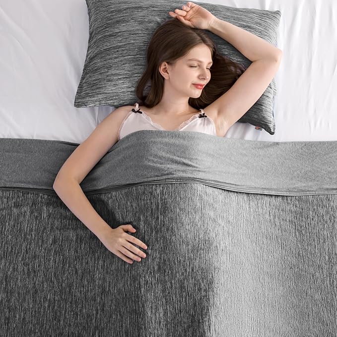 Elegear Revolutionary Cooling Blanket, Absorbs Heat to Keep Body Cool for Night Sweats, Arc-Chill3.0 Cool Fiber Q-Max>0.5 for Hot Sleepers, Lightweight Summer Cold Blankets for Sleeping 51" x 67"