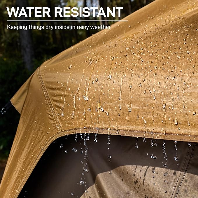 EVER ADVANCED 6 Person Camping Tent, Blackout Design Tent for Camping Instant Cabin Tents for Family with Rainfly, 60s Easy Setup, Water-Resistant