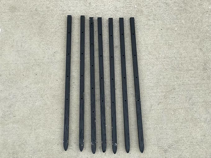 Sandbaggy 18" Square Steel Concrete Form Stakes with Nail Holes - 5/8" Wide - Rust Resistant - Removable/Reusable - Construction Grade Rebar Pins (Square Nail Stakes, 90, Count)