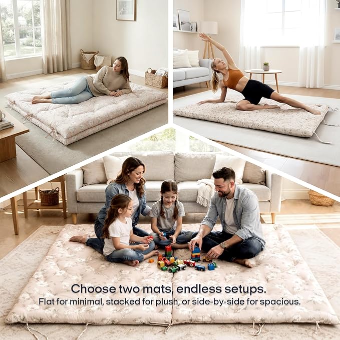 Syrinx Water Resistant Japanese Futon Mattress, Twin Size 75"x39", 2.5 Inch Thick Japanese Floor Mattress Tatami Mat, Foldable Floor Bed Sleeping Pad for Dormitory Guest Room Camping