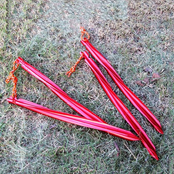 Azarxis Aluminum Tent Stakes Pegs Heavy Duty Lightweight for Camping Sand