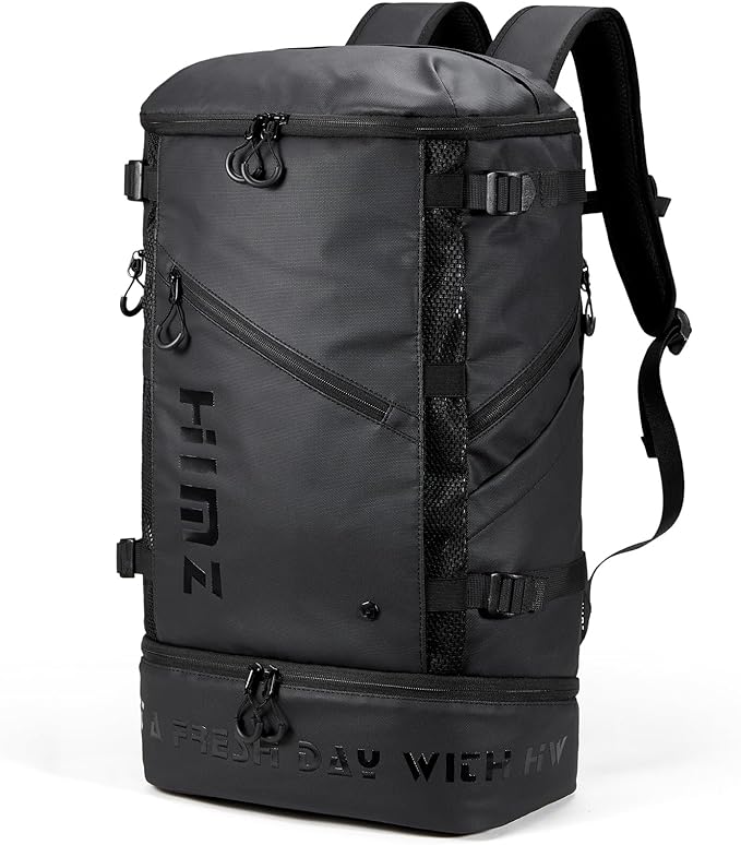 Backpack Cooler with Lunch Compartment, Heavy Duty Insulated Backpacks for Men Work, 35L Travel Backpacking -17 inch Laptop Bag Carry On Back packs for Airplane, Black