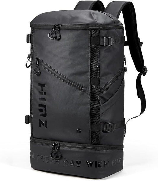 Backpack Cooler with Lunch Compartment, Heavy Duty Insulated Backpacks for Men Work, 35L Travel Backpacking -17 inch Laptop Bag Carry On Back packs for Airplane, Black