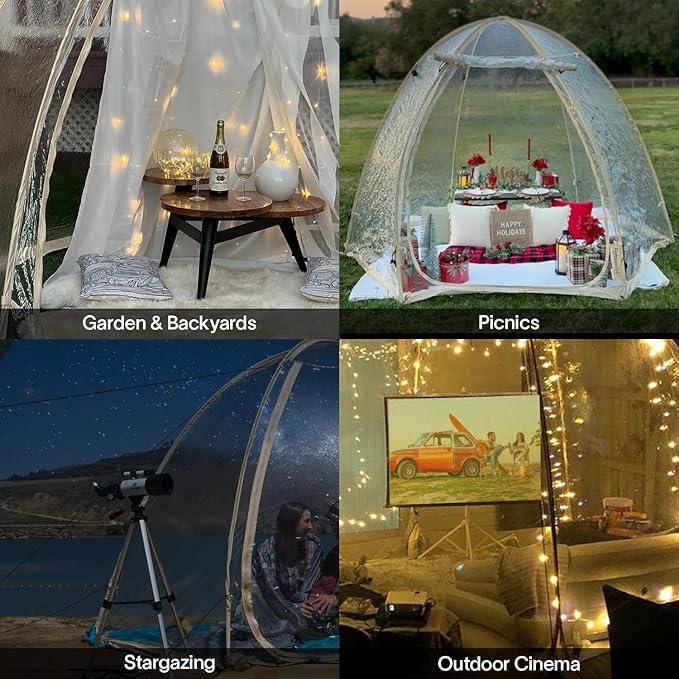 Alvantor Pop Up Bubble Tent,Large Oversize Igloo Screen House,4-6 Person Cold Protection Outdoor Igloo, Winter Tent Snaps Fit 10'x10'x6.5'