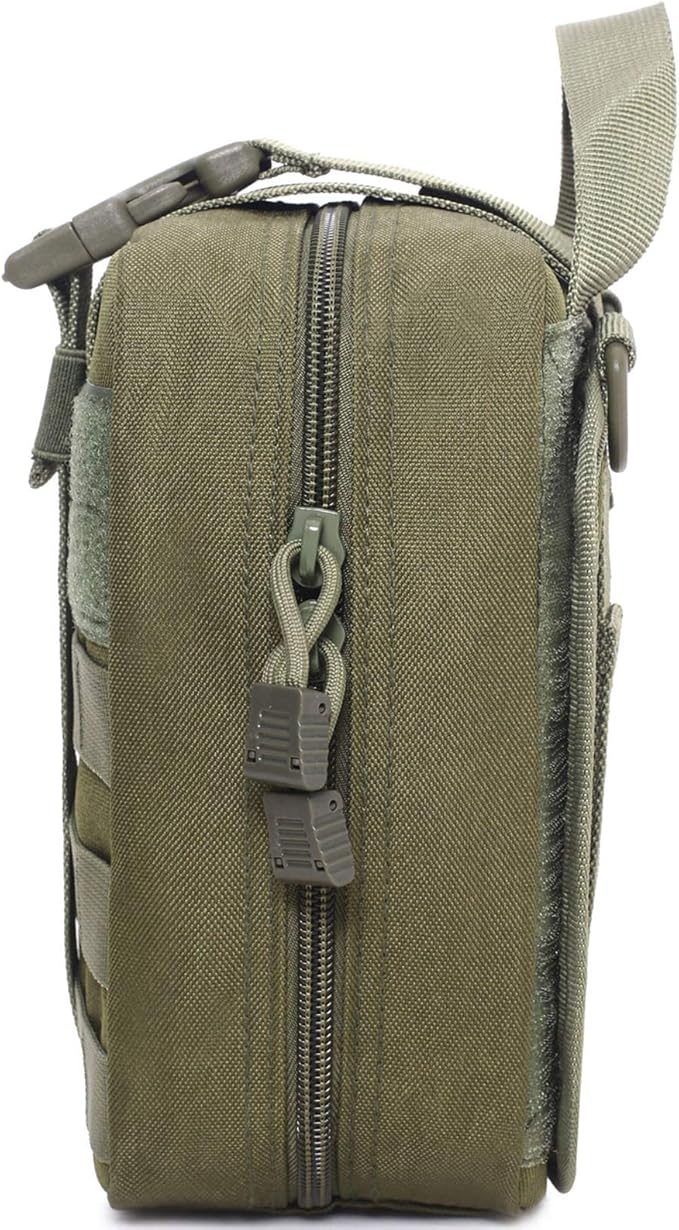 Molle Pouch, Sturdy 600D Nylon Tactical Medical Pouch,Rip-Away EMT First Aid Pouch (Bag Only)