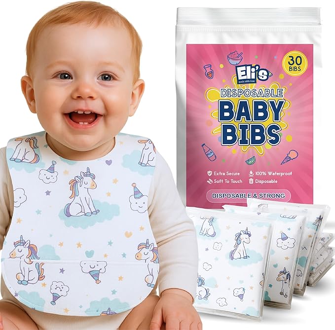 Eli with Love Disposable Bibs Individually Wrapped