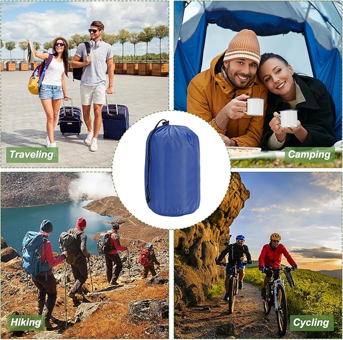 PATIKIL Stuff Sack, Waterproof Outdoor Storage Sack Portable Drawstring Dust Flap Bag for Hiking Backpacking