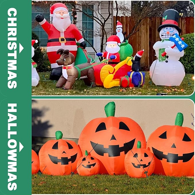 48 Pieces Plastic Inflatable Stakes Set Plastic Tent Stakes with Hooks & Ropes Camping Stakes Duty Tent Pegs for Halloween Christmas Yard Inflatables Sturdy Tent Canopy Stake (Green)