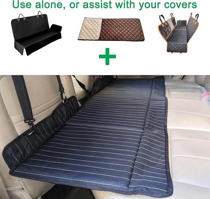 Non-Inflatable Car Mattress, Car Back Seat Extender, Portable SUV Mattress, Folding Car Bed Mattress, Car Camping Mattress Back Seat, Car Travel Camping Mattress for Sleeping
