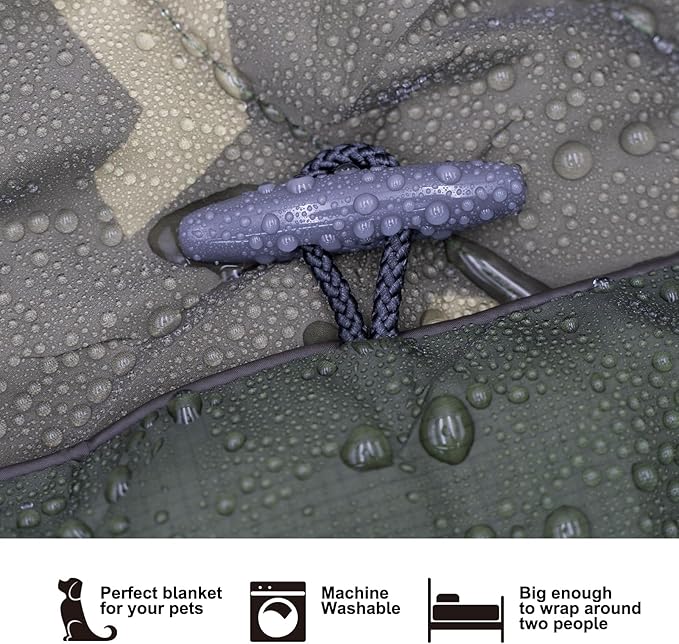 Camping Blanket Puffy - Outdoor Stadium Blanket Wearable, Lightweight, Packable, Machine Washable Camping Quilt for Traveling, Picnic, Beach, Party