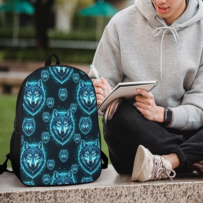 Convenient Anti-Theft Dual Shoulder Bag for Biking and Hiking Adventures, Blue Wolf, Travel Hiking Daypack