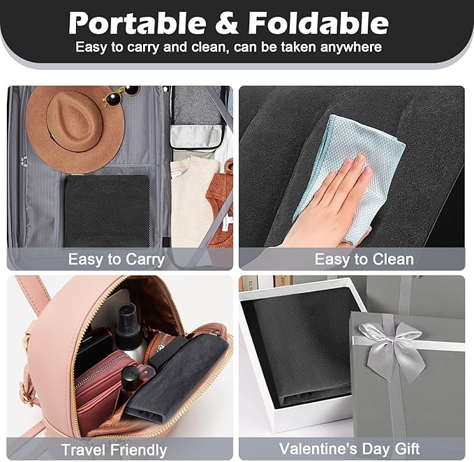 Portable Inflatable Wedge Pillow for Sleeping - 2 Pack Body Positioner for Body Support,18in Adjustable Camping Cushion,Lightweight Bed Back Elevation Partner Traveling Pillows,Fast Inflation Wedges