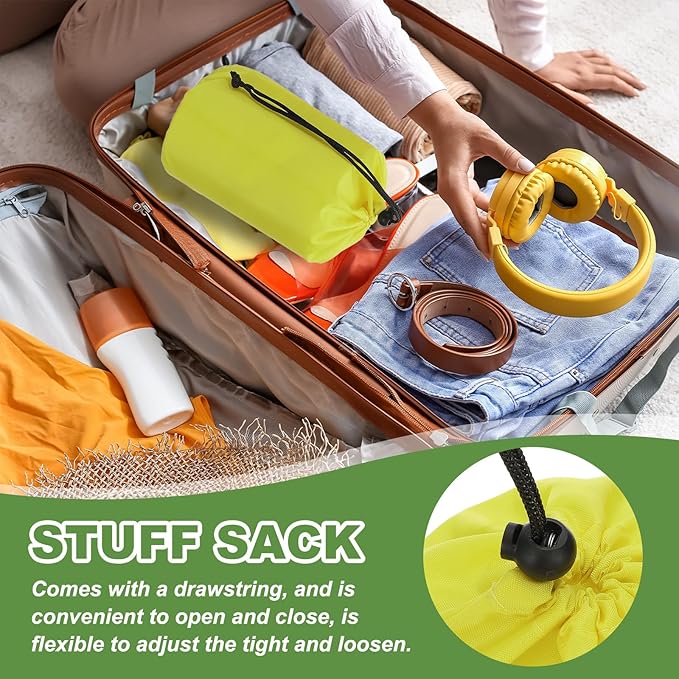 PATIKIL Stuff Sack, Waterproof Outdoor Storage Sack Portable Drawstring Dust Flap Bag Lightweight Sleeping Bag for Camping Hiking Backpacking