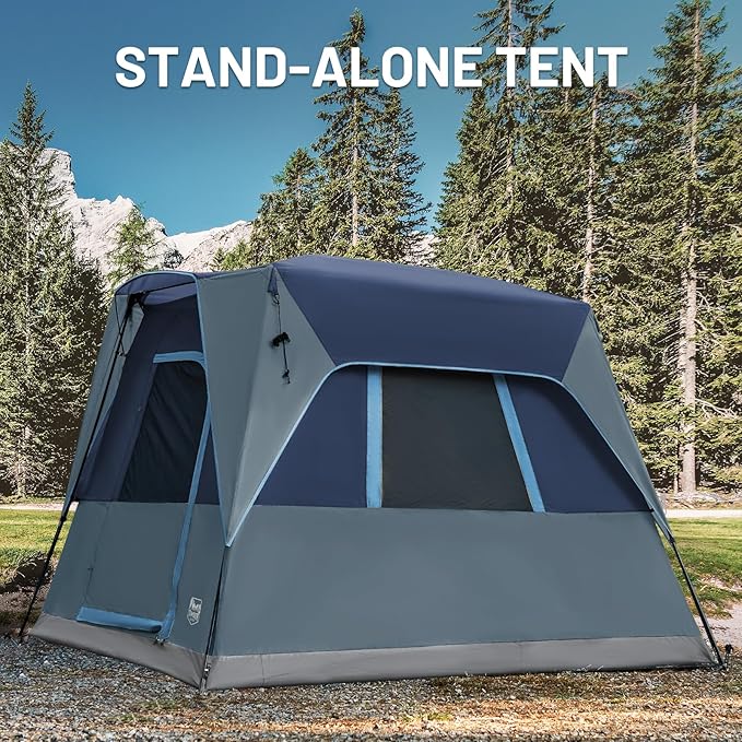 TIMBER RIDGE 5 Person SUV Tent Weather Resistant Portable for Car SUV Van Camping, Includes Rainfly and Storage Bag, 10' W X 8' L X 7.1' H