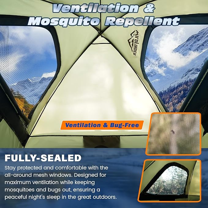 Truck Bed Tent, Waterproof PU3000mm Pickup Truck Tent for Camping Bed, 2-3 Person Sleeping Truck Tent, Portable for Car Camping