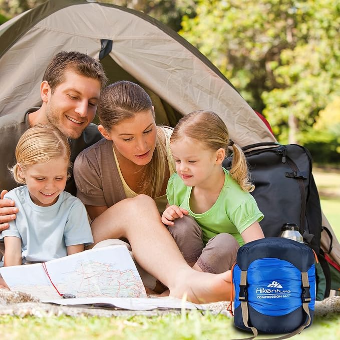 Hikenture Compression Sack for Sleeping Bag, Upgrade Anti-Tear Nylon Sleeping Bag Stuff Sack, 10L/14L/20L/30L Water-Resistant Compression Bag, Storage Bag