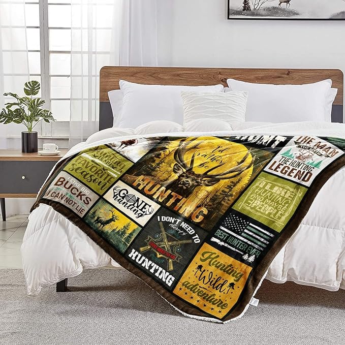 Men's Hunting Gifts: Unique, Funny & Deer-Themed Blanket, 60"x50"