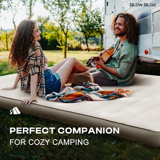 Self-Inflating Sleeping Pad with Portable Electric Air Pump, 4in Thick Memory Foam Camping Mattress for Tent Cot & Car Travel, Fast Inflate & Deflate Camping Pad