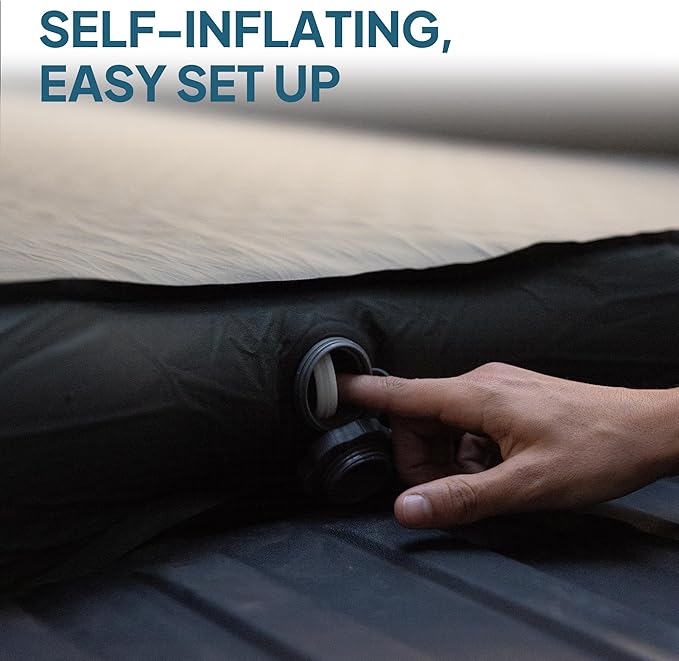 LOSTHORIZON Air& Foam Camping Mattress for CyberTruck, Self Inflating Sleeping Pad with Air Pump, R-Value 13, 4 Seasons Use