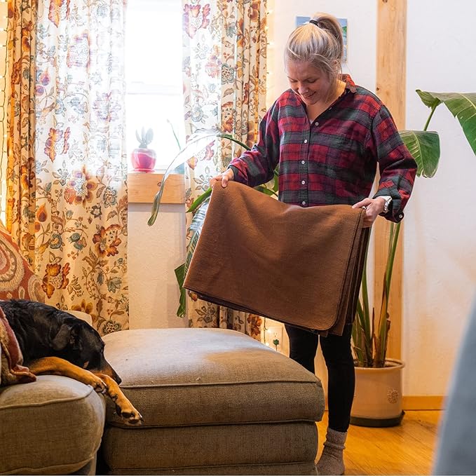 Arcturus Military Wool Blanket - Warm, Thick, Washable - Great for Outdoors, Camping, Stadium Blanket, Picnics, Travel - Car & Bushcraft Survival Kits