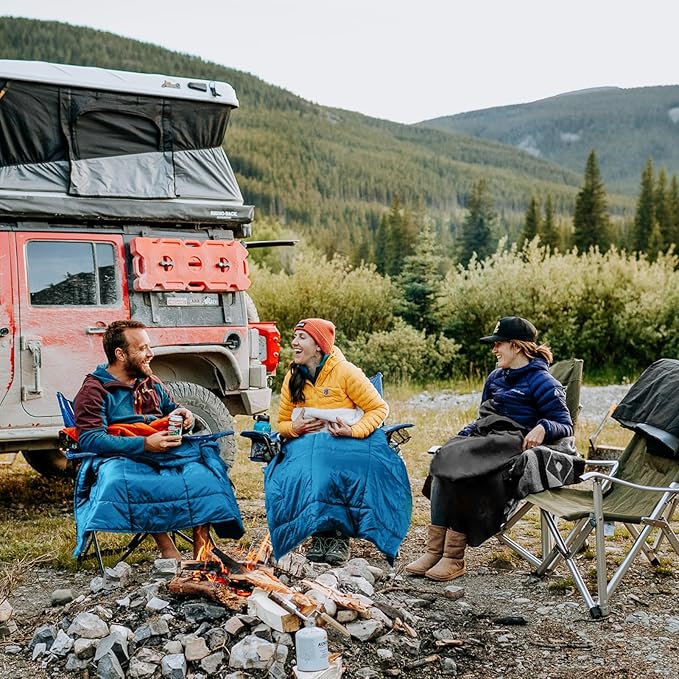 covacure Camping Blanket - Outdoor Travel Blanket, Packable, Puffy Blanket, Lightweight & Warm Quilt for Camping, Hiking, Backpacking, Outdoors, Travel, Beach