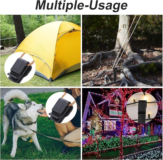 50 Pack Inflatables Stakes 10 inch Heavy Duty Black Plastic Stakes Tent Stakes Anchoring Spikes for Edging Terrace Board and Christmas Inflatables Garden Decorations Nails