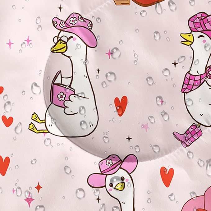 AILONEN Girls Pink Camping Sleeping Bags,Lightweight & Waterproof,3 Season Warm & Cool Weather,Cute Bow Duck Print Sleeping Bags for Kids,Girls,Adults Travelling,Outdoors