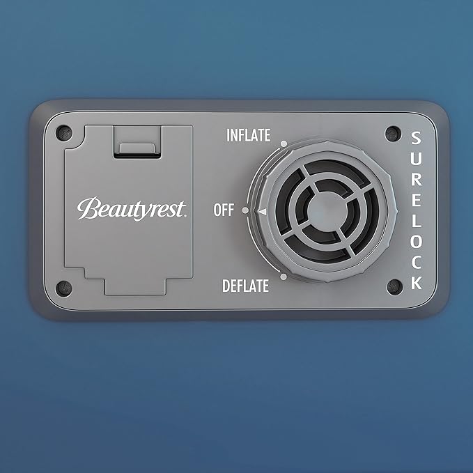 Beautyrest Comfort Plus, Full Size Air Mattress with Built-in Pump, Raised Inflatable Bed, Cooling Vent Topper, Puncture-Resistant Vinyl, 700lb Support, Guest and Camping Airbed, 3-Year Warranty