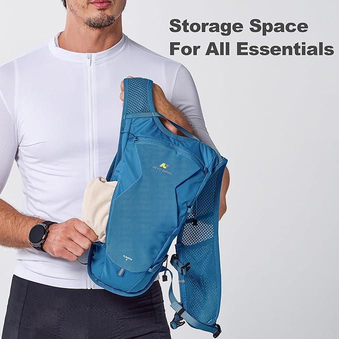 N NEVO RHINO Hydration Backpack,8L Water Backpack with 50 oz /1.5L Water Bladder Bike Hydration Pack for Men Women,Lightweight Hiking Backpack Hydro Water Daypack for Cycling Hiking
