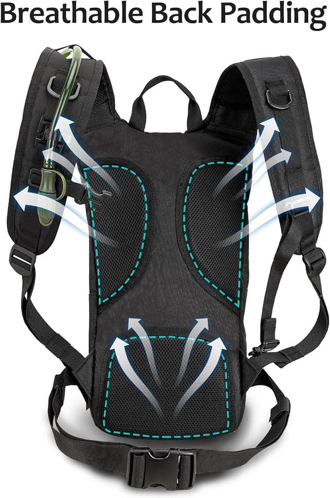 Hydration Backpack Tactical with 3L TPU Water Bladder: Hiking MOLLE Military Day Bag for Hunting for Men Women