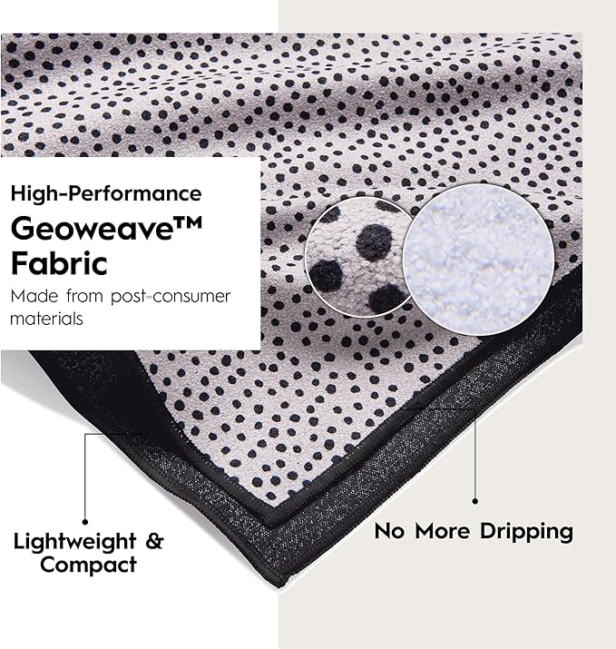 GEOMETRY Gym Towels for Working Out - Double-Sided, Compact & Quick Dry, Super Absorbent Microfiber Sweat Towel - Premium Microfiber for Gym - in Line, 16" x 30", 1 Piece