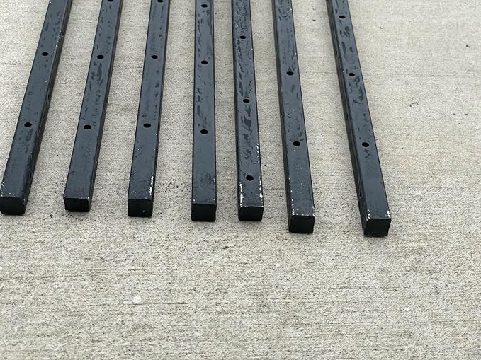 Sandbaggy Square Steel Concrete Form Stakes with Nail Holes - 5/8" Wide - Rust Resistant Coating - Removable, Reusable - Construction Grade Stakes (24 inch, 30)