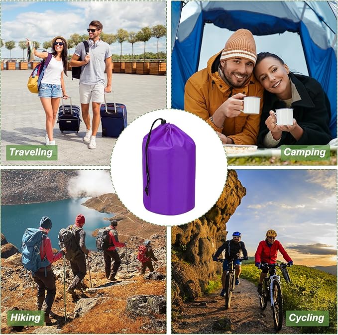 PATIKIL Stuff Sack, Waterproof Outdoor Storage Sack Portable Drawstring Dust Flap Bag Lightweight Sleeping Bag for Camping Hiking Backpacking