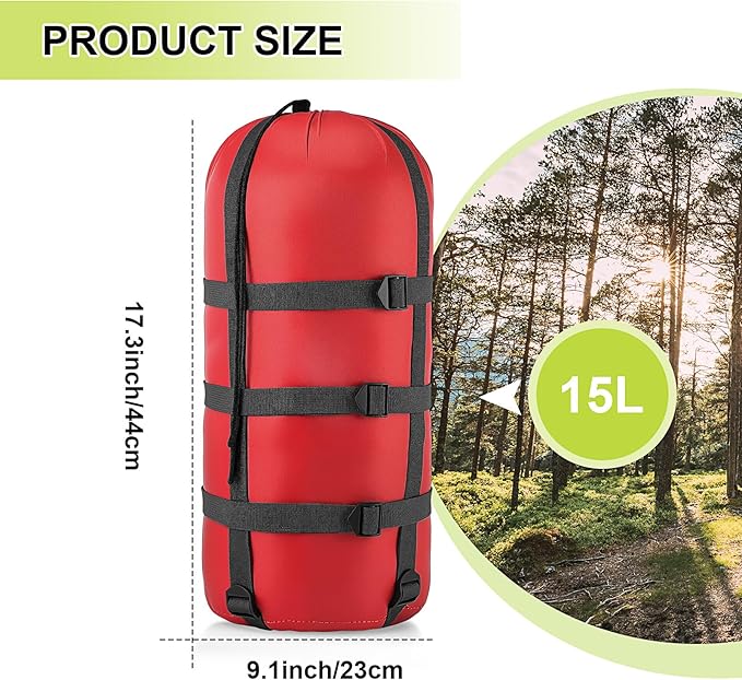 Compression Sack for Sleeping Bag Store Ultralight Sleeping Bag Compression Stuff Sack 15l 25l Space Saving Gear for Travel Camping Hiking Outdoor