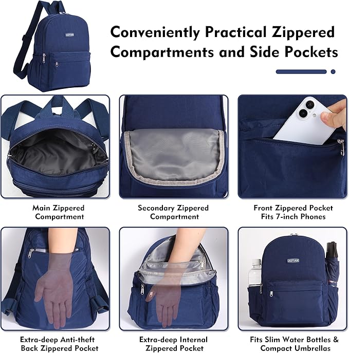 AOTIAN Lightweight Small Hiking Backpack for Women - Durable Water-Resistant Daypack for Travel, Camping & Outdoor Adventures