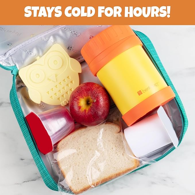 Kids Hard Ice Packs (3 PK) Slim Lightweight Reusable Cooler Freezer Packs- Long-Lasting Chillers Keep Food Fresh for Hours- Durable Leak-Proof Design for Boys Girls Back To School- BPA Free, Food Safe