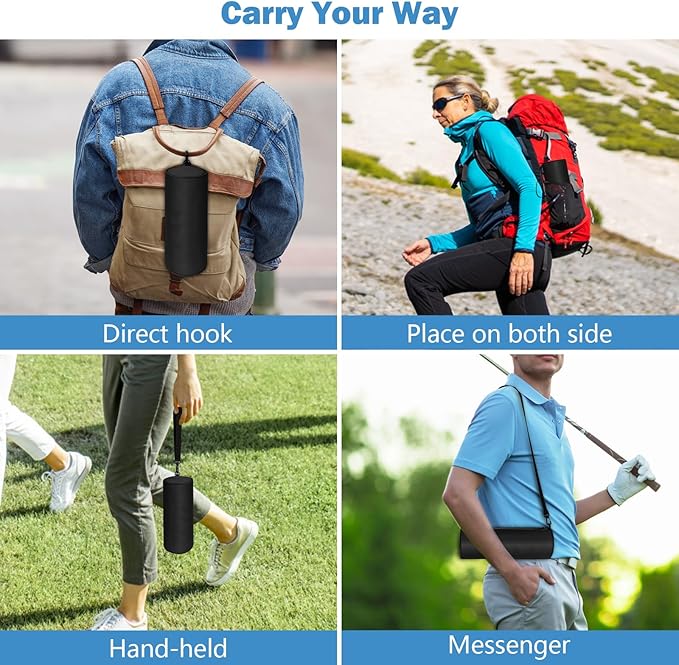 KENOBE 2-Pack Insulated Golf Cooler Bag with Shoulder Straps, Portable Camping Case Waterproof Soft Compact Beer Sleeve for Bottled Water, Picnic Fishing Hiking Essentials