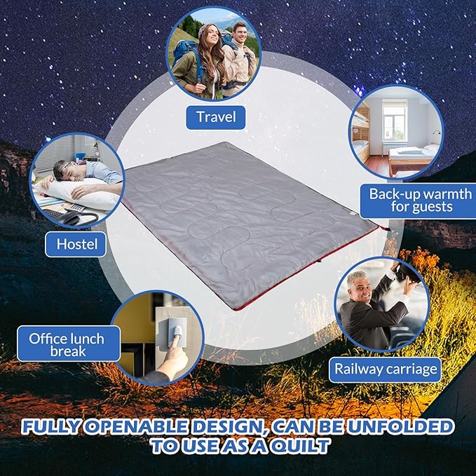 Macarrie 12 Pack Camping Sleeping Bags for Adults Bulk Cold Weather Kids Sleeping Bag Homeless Lightweight Waterproof Compression Sack for Backpacking Traveling Hiking Outdoor