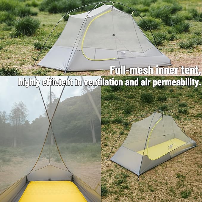 Naturehike Star Trail EXT 1/2 Person Tent - 2.2lb Ultralight Solo Tent for Camping, Waterproof & Breathable 3 Season Easy Setup Backpacking Tent for One Man, Outdoor Hiking, Hunting, Travel