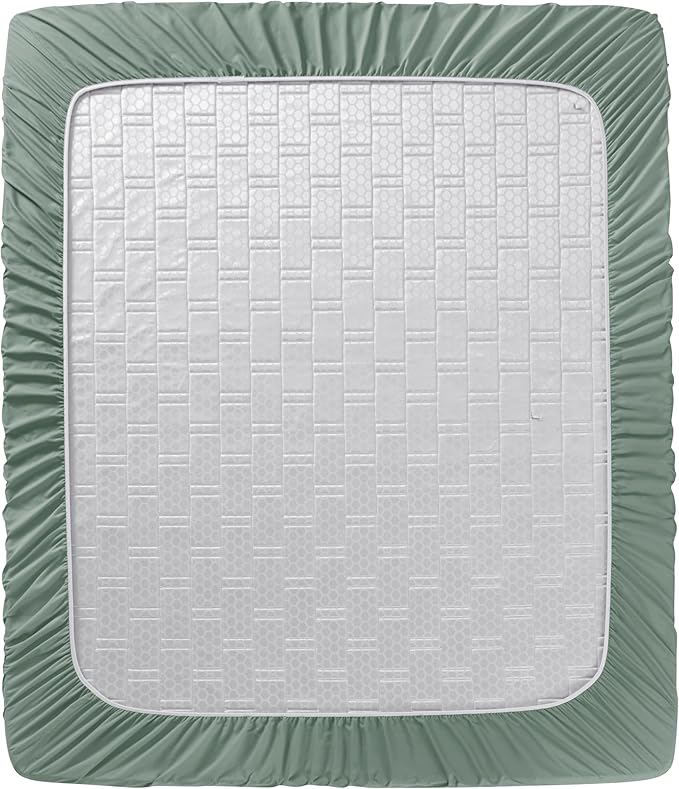 Clara Clark Twin Sheets - Hotel Luxury 5 Piece Bed Sheets for Twin Size Bed - Soft Bedding Sheets & Pillowcases, Fits Mattress up to 16 inch deep. Twin, New Sage Green