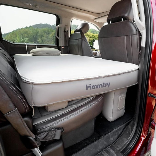 Truck Cabin Mattress, Inflatable TPU Air Foam CozyPad for Back Seat, Camping Bed with Rechargeable Built-in Pump, Portable Sleeping Mattress for Nissan Pickup Trucks