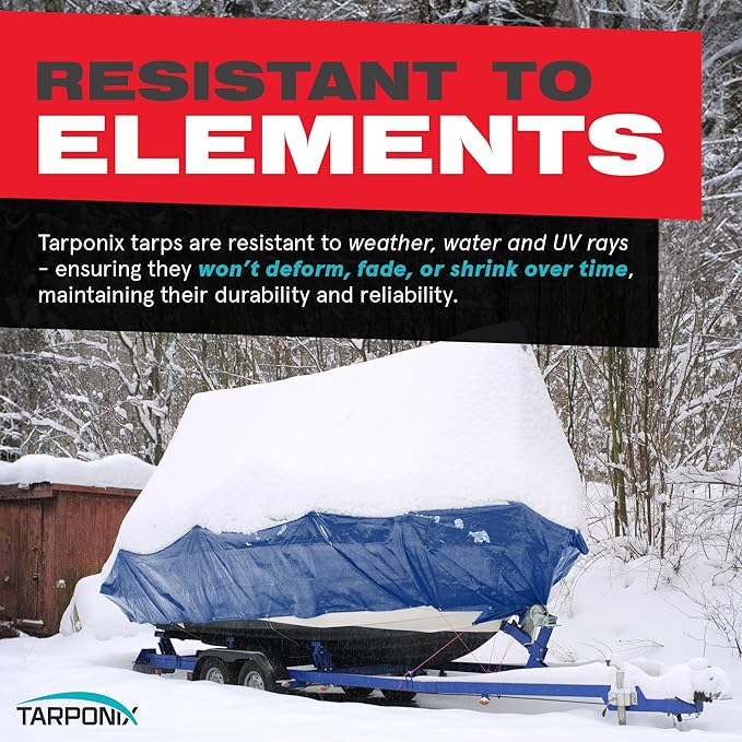 Better Blue Poly Tarp 12’ x 20’ – Lightweight 5 Mil Waterproof Cover – Durable, Weatherproof, Multipurpose Protection for Camping, Roofing, Construction