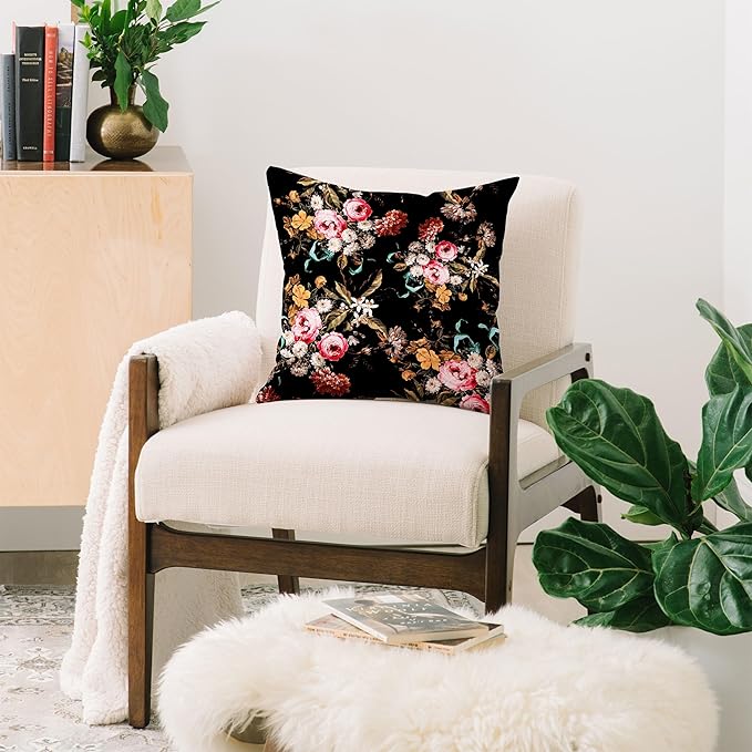 Society6 Midnight Garden IV Throw Pillow Insert-Home Decor by Burcu Korkmazyurek, 20" x 20"