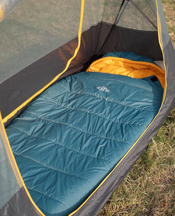 iClimb 3M Thinsulate Insulation Mummy Sleeping Bag with Compression Sack Ultralight Compact Warm Washable for Adults Indoor Outdoor Backpacking Camping Hiking