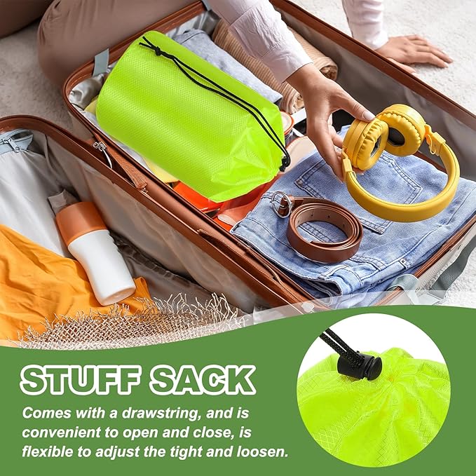 PATIKIL Stuff Sack, Waterproof Outdoor Storage Sack Portable Drawstring Dust Flap Bag for Hiking Backpacking